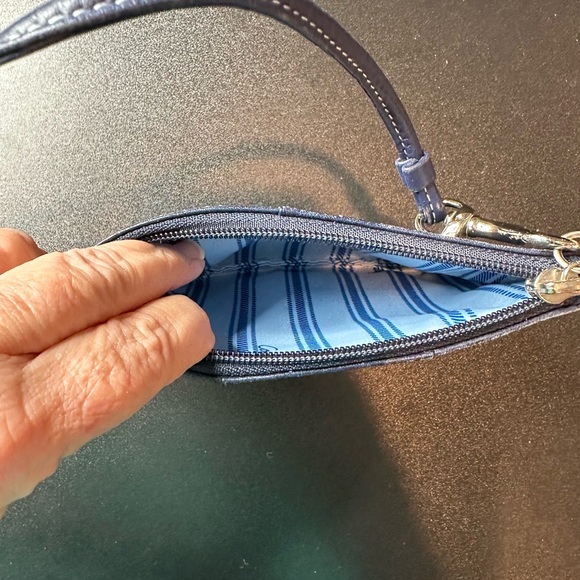 Coach blue leather wristlet. Great condition. - Picture 4 of 4
